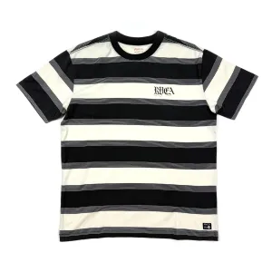 RVCA Benj Stripe Tee Washed Black Sale