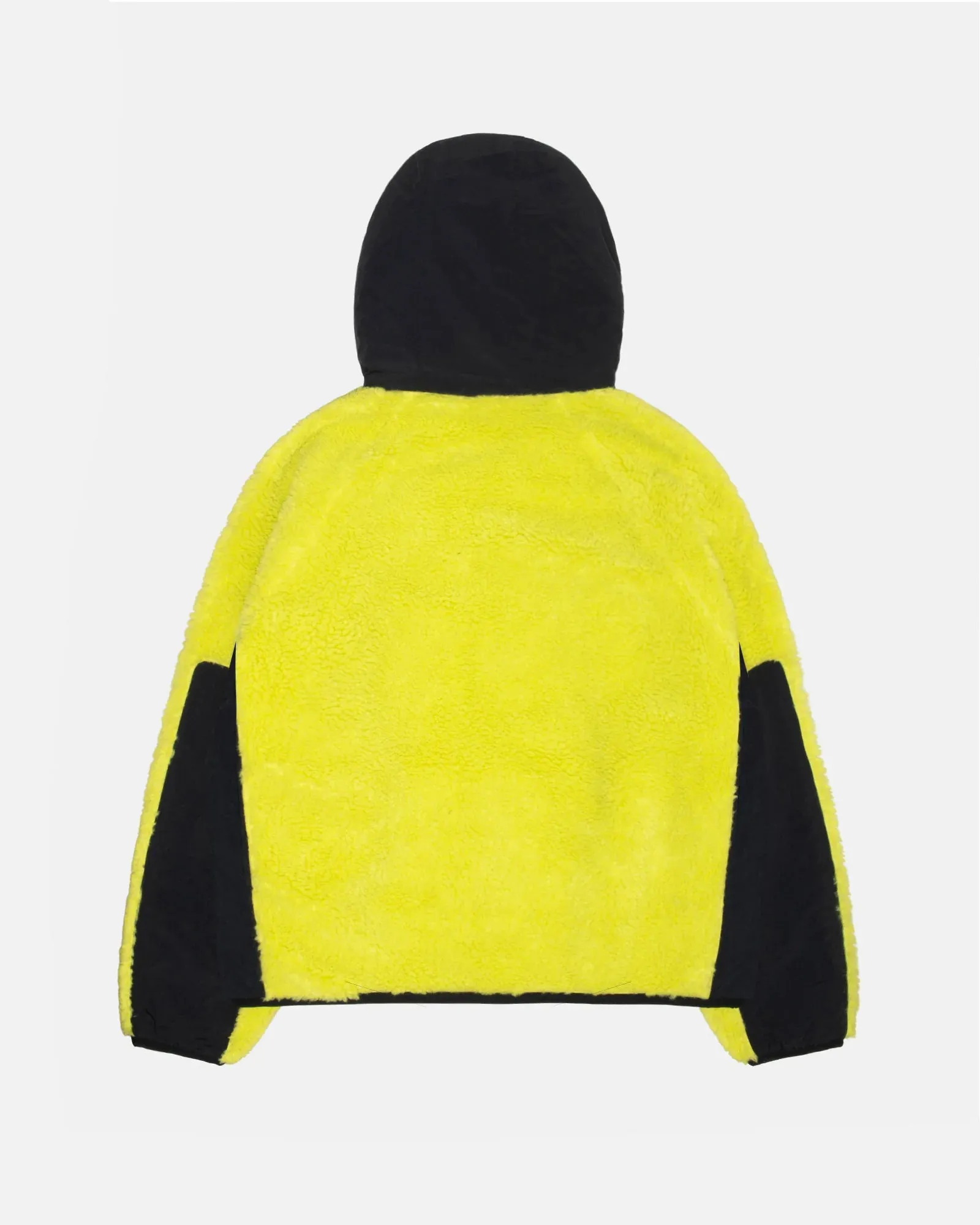 Sherpa Paneled Hooded Jacket - Lime