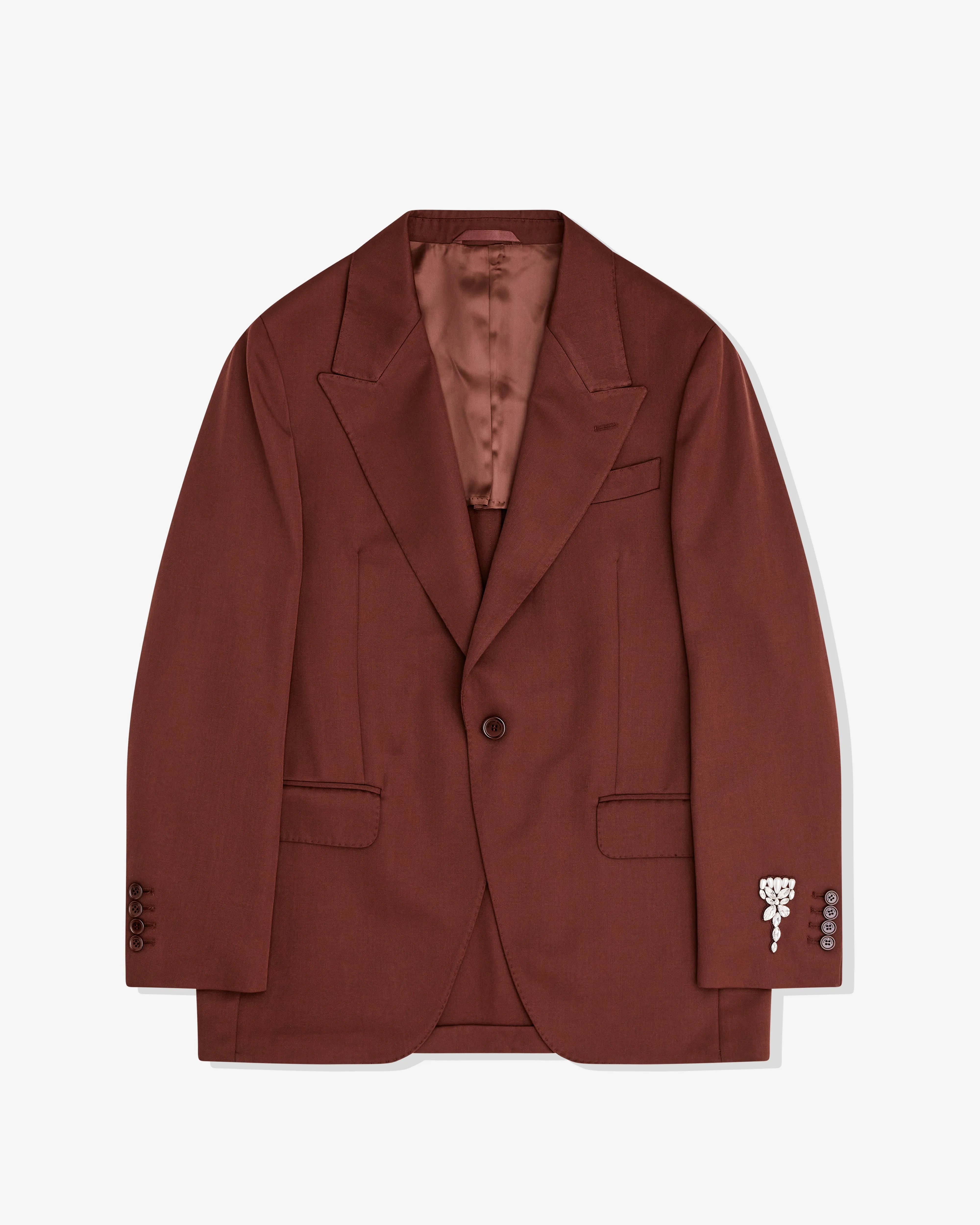 Simone Rocha - Men's Relaxed Wide Peak Jacket - (Chocolate)