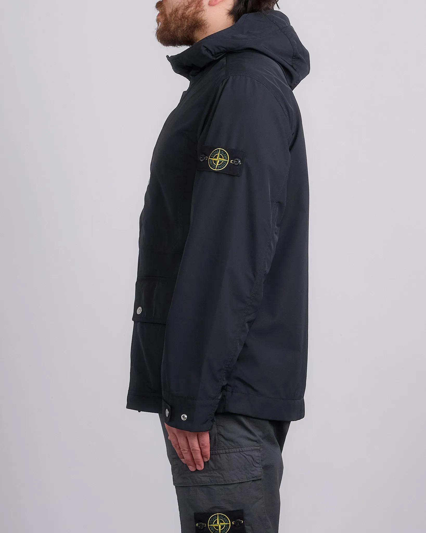 Stone Island Micro Twill Short Parka Jacket Black