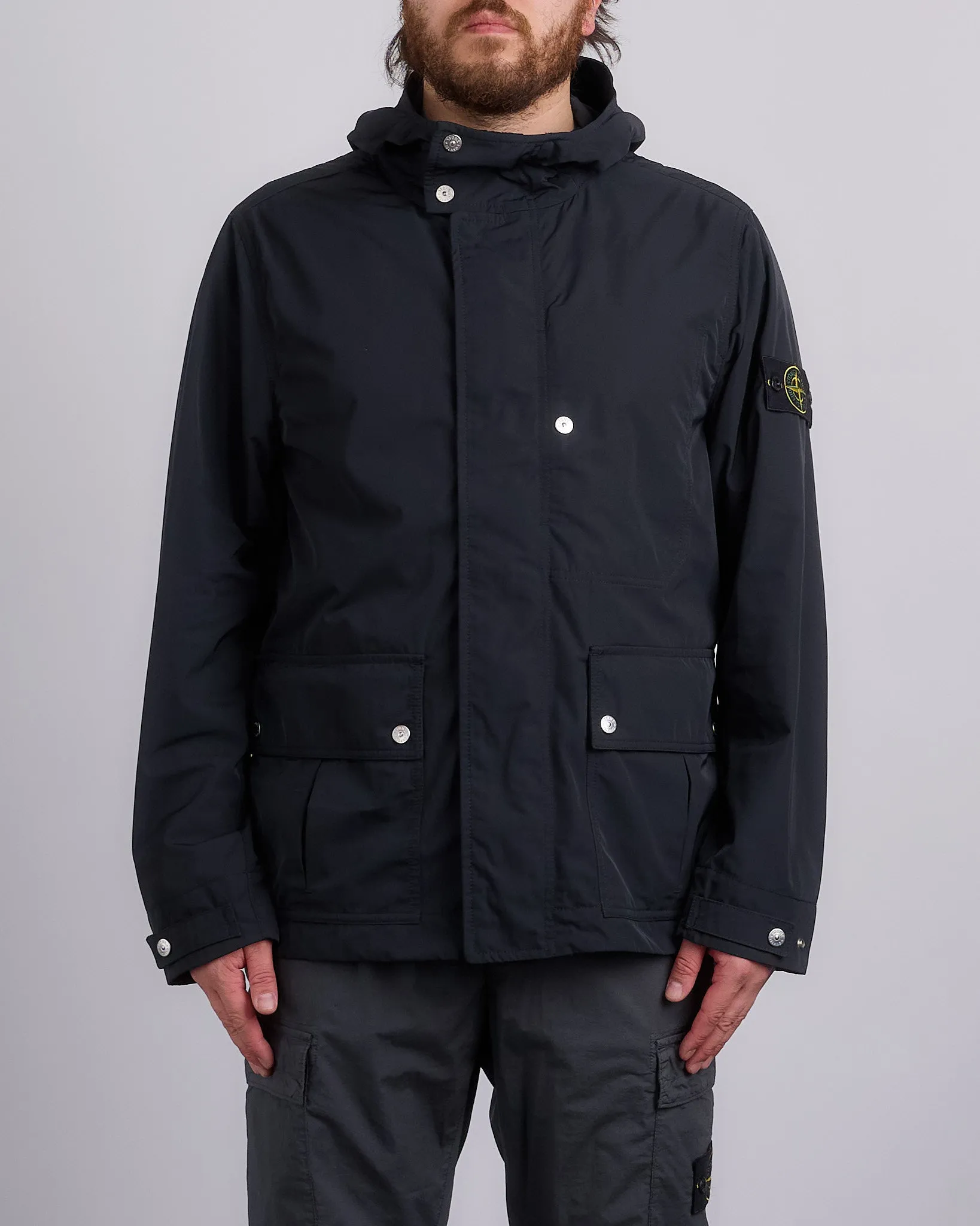 Stone Island Micro Twill Short Parka Jacket Black