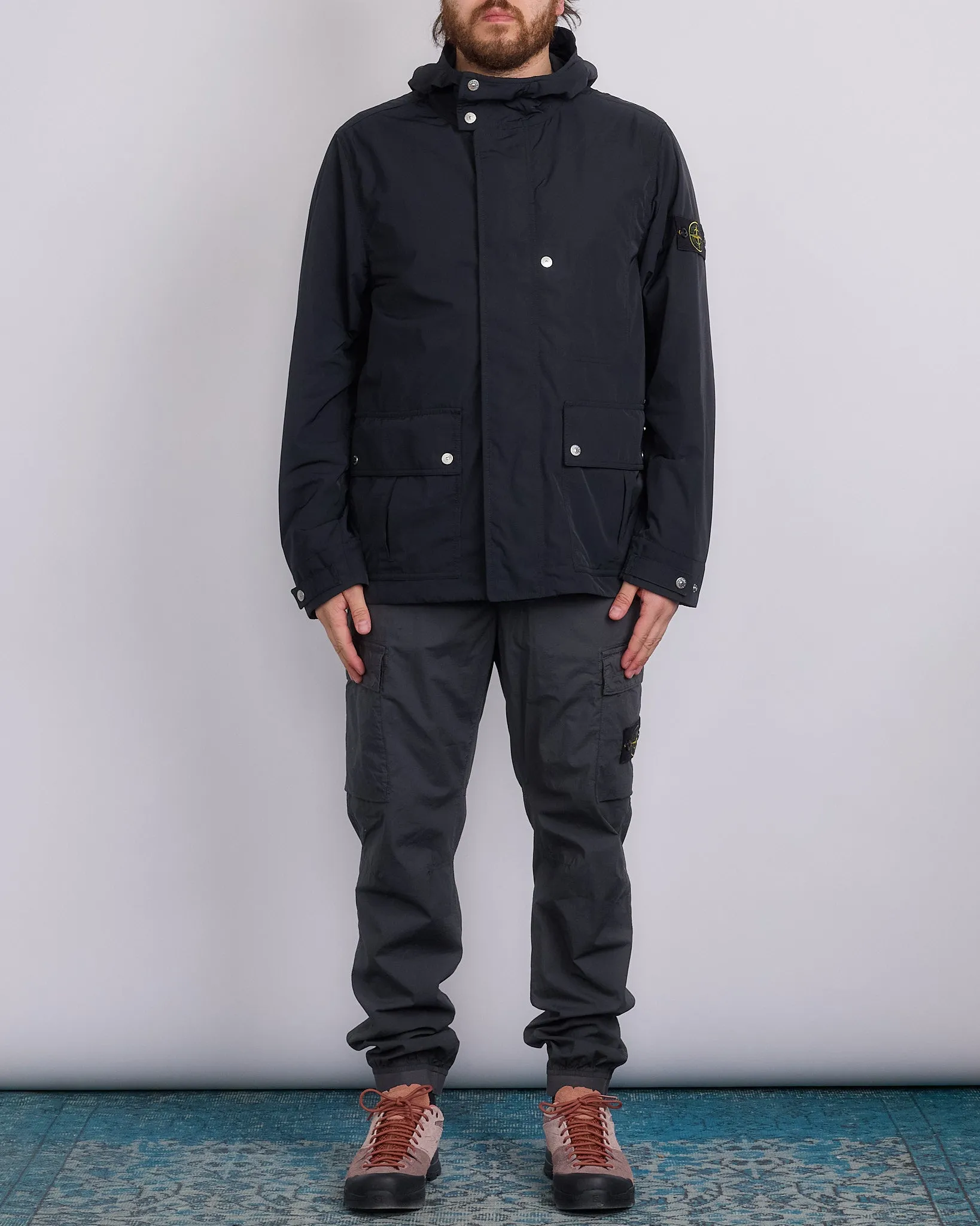 Stone Island Micro Twill Short Parka Jacket Black