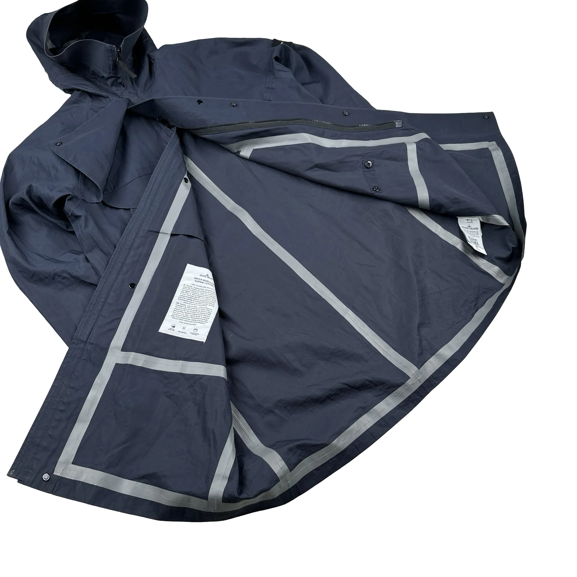 Stone Island Water Repellent Supima Cotton Parka Jacket - Large