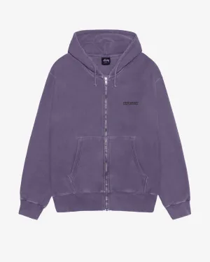 Stssy - Men's Jumbo Pig. Dyed Zip Hoodie - (Grape)