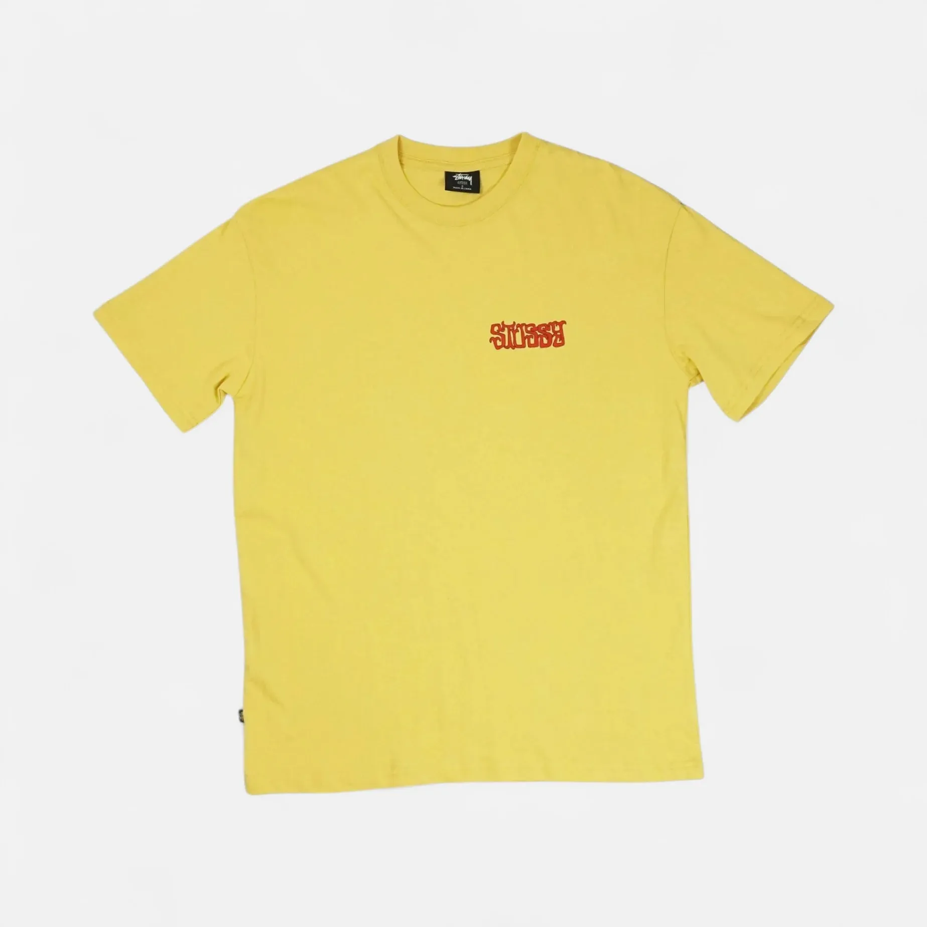 Stssy Yellow Chess graphic T-shirt