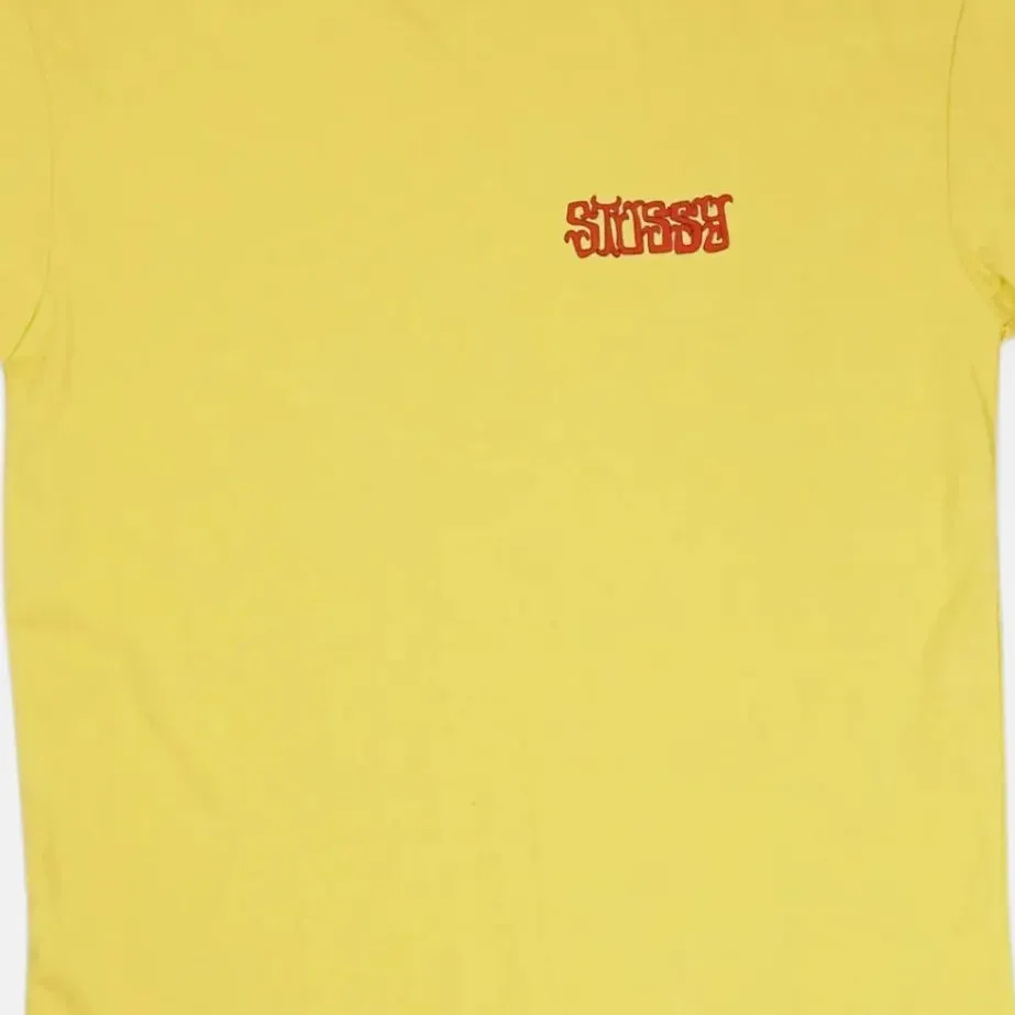 Stssy Yellow Chess graphic T-shirt