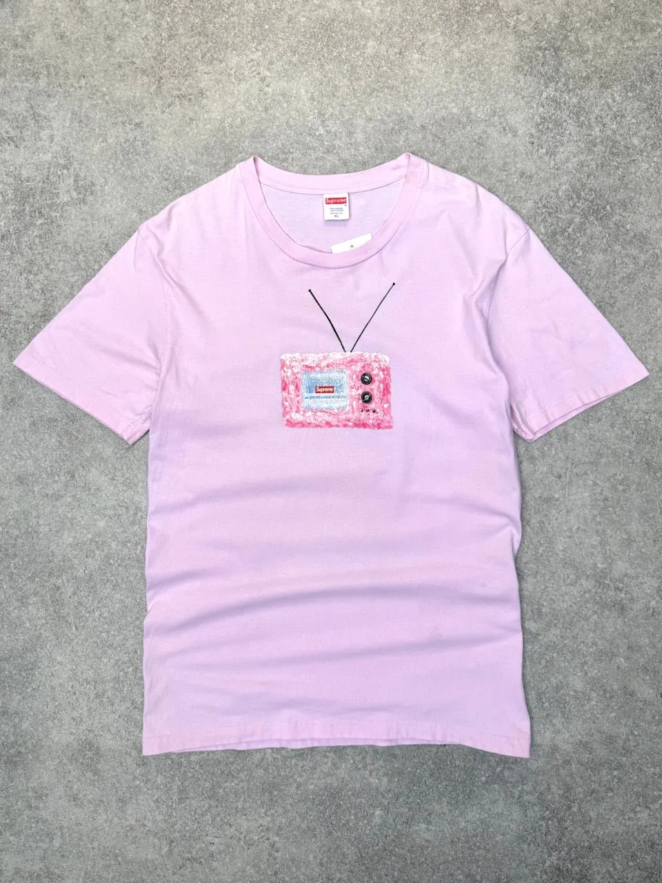 Supreme TV Graphic Pink Tee