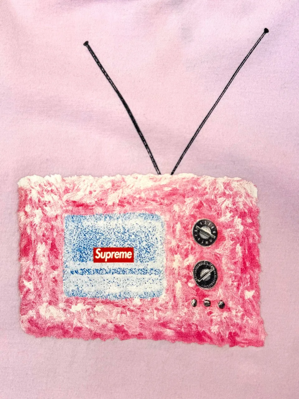 Supreme TV Graphic Pink Tee