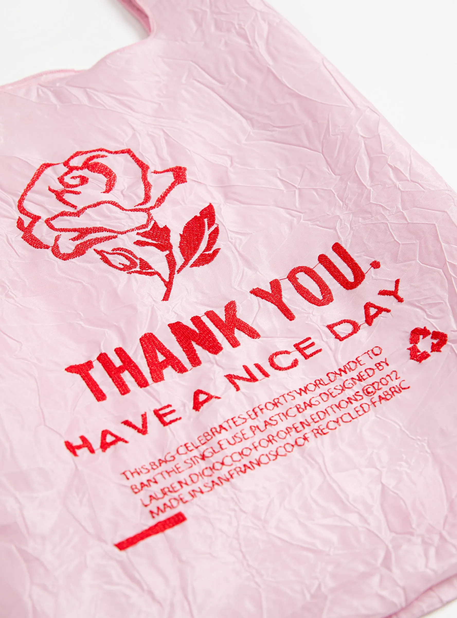 Thank you Bag Rose on Pink