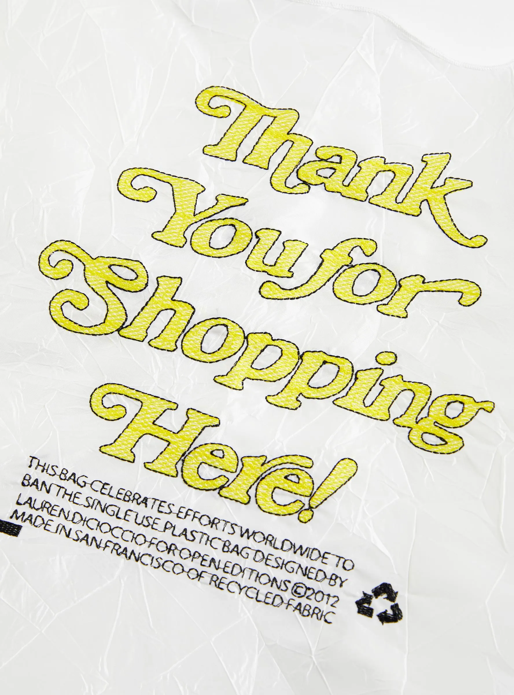 Thank you Bag Yellow on White