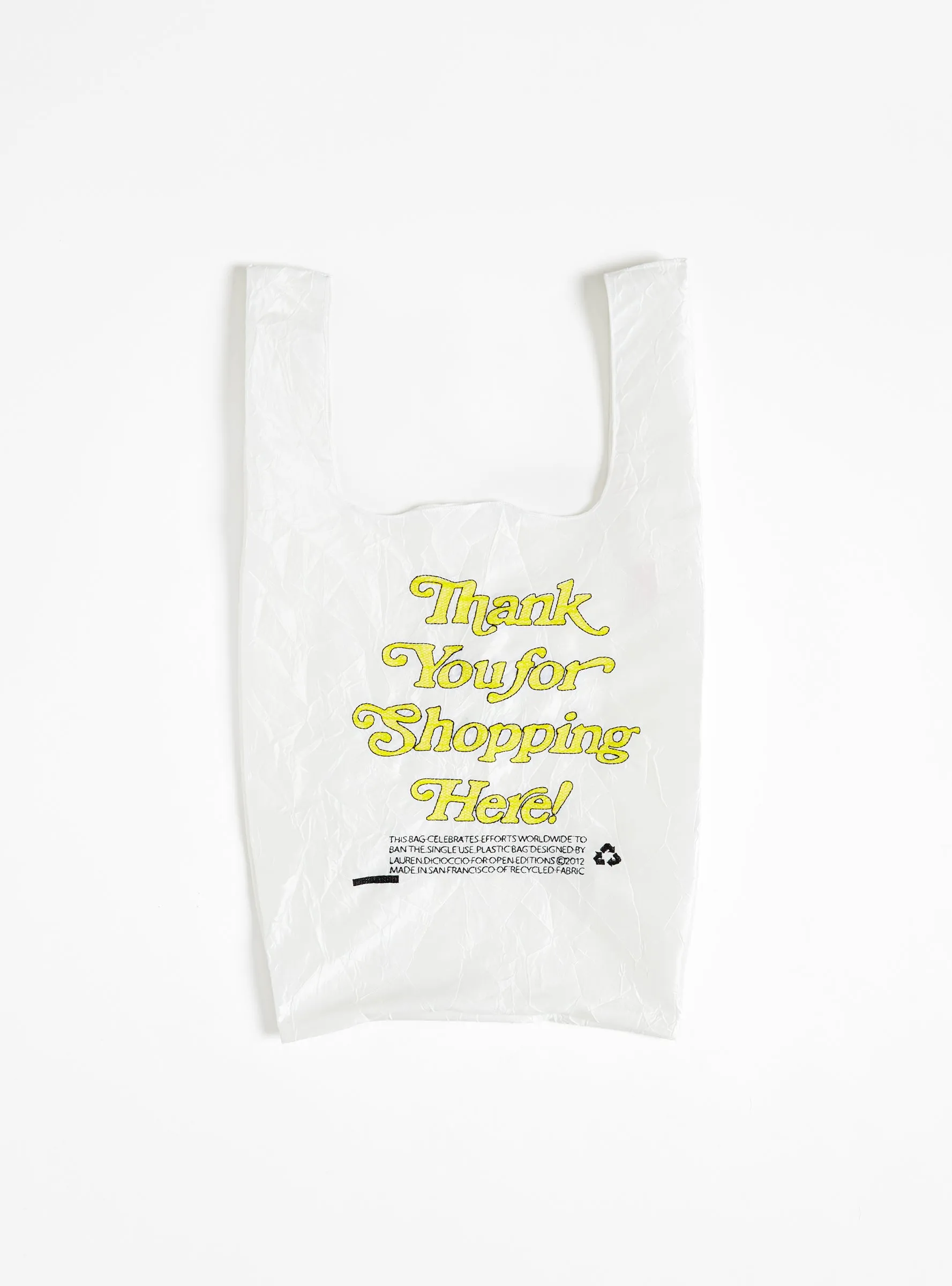 Thank you Bag Yellow on White