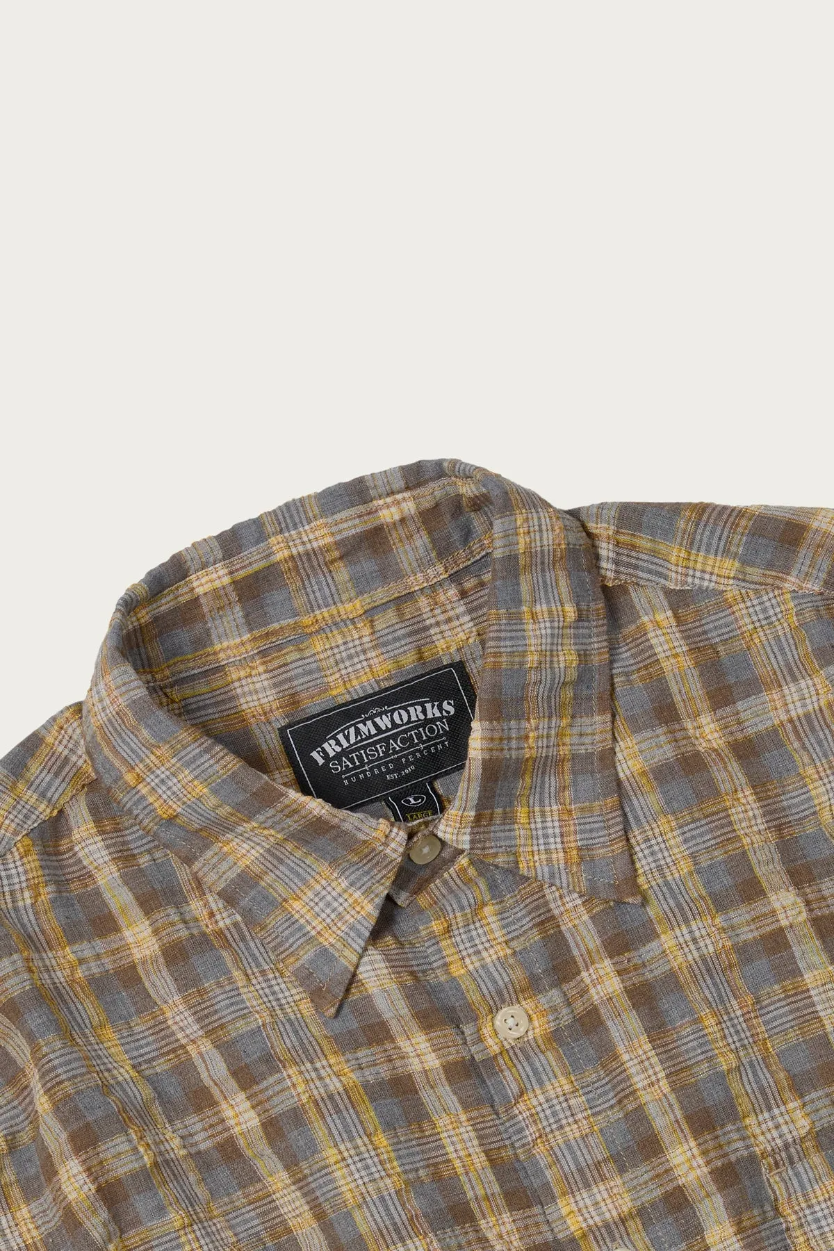 Uneven Check Shirt - Yellow