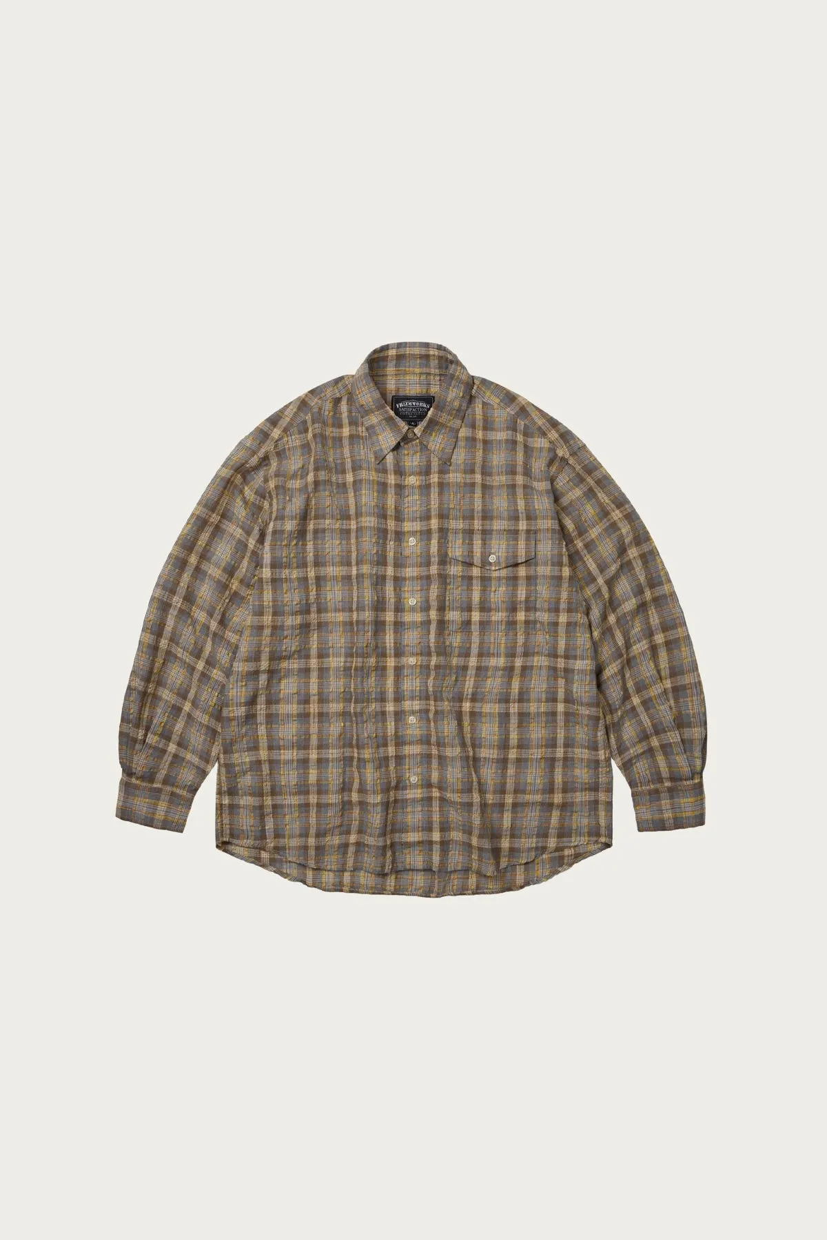 Uneven Check Shirt - Yellow