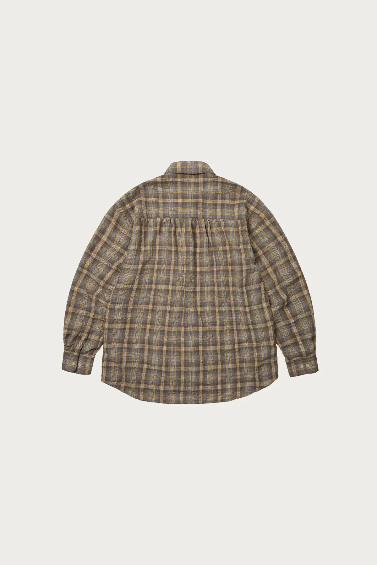 Uneven Check Shirt - Yellow