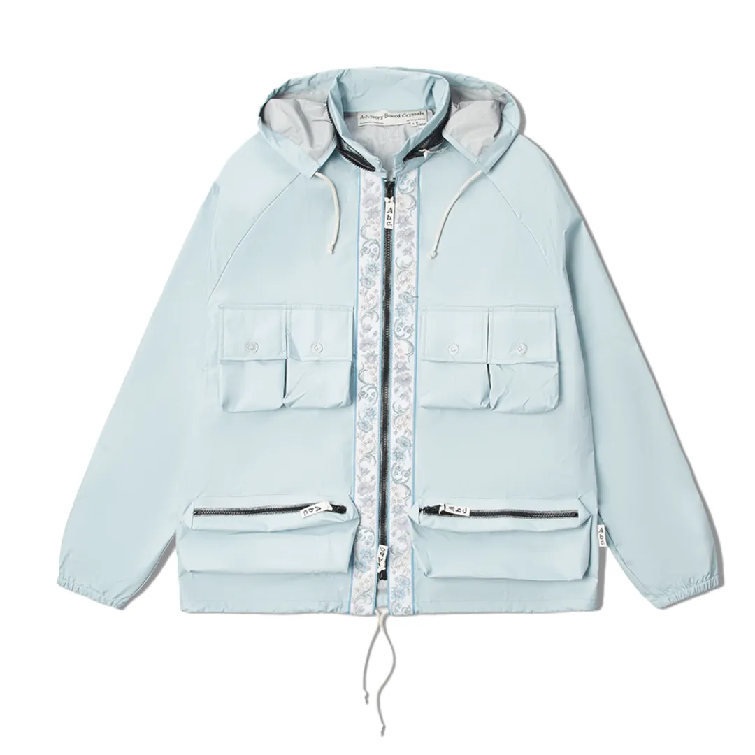 WATERPROOF NYLON TAFFETA SPRING JACKET - LIGHT BLUE
