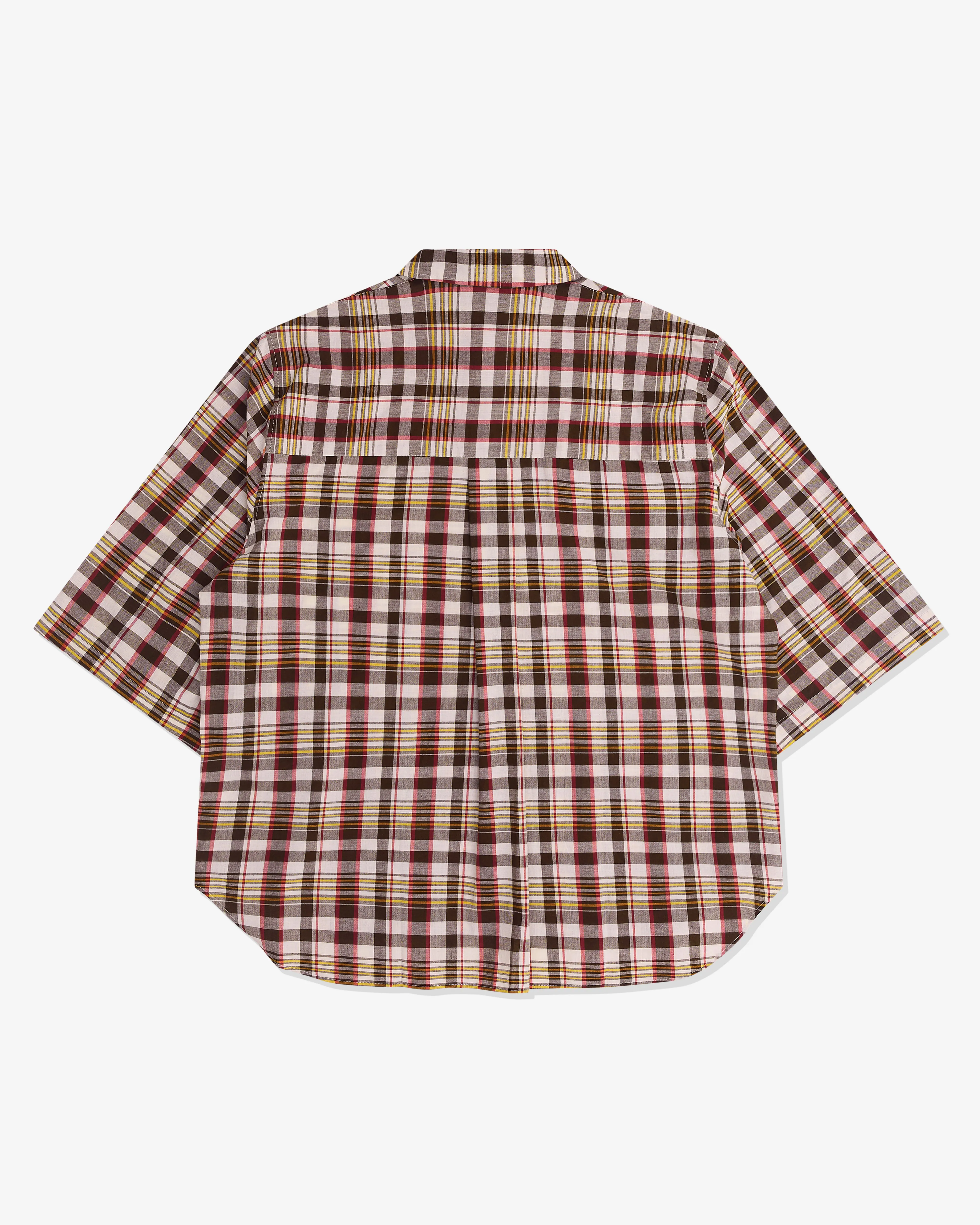 Willy Chavarria - Men's Hacienda Short Sleeve Shirt - (Brown Check)
