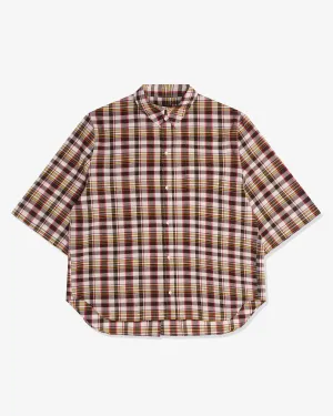 Willy Chavarria - Men's Hacienda Short Sleeve Shirt - (Brown Check)