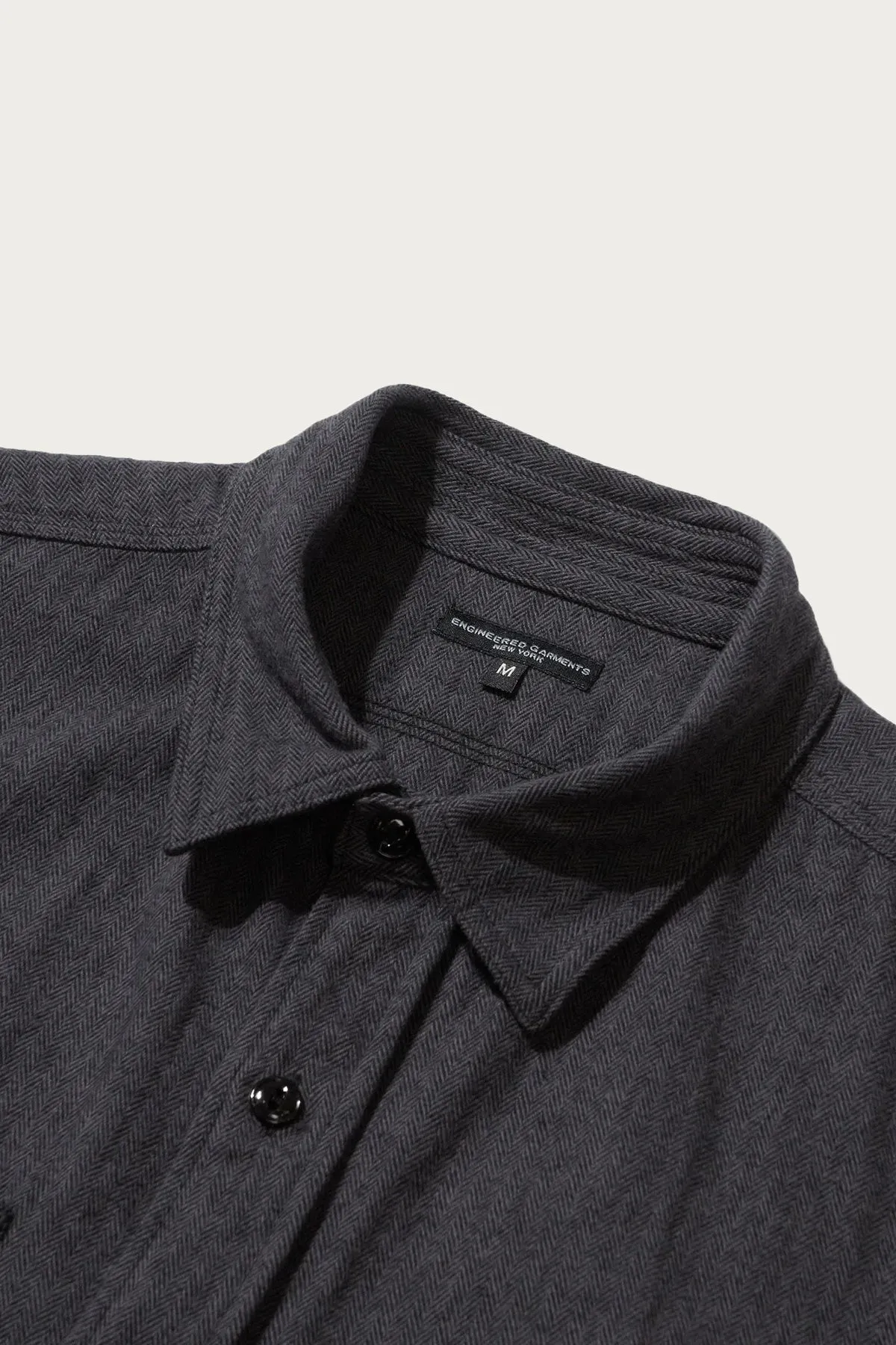 Work Shirt - Dk. Grey Cotton Herringbone Flannel