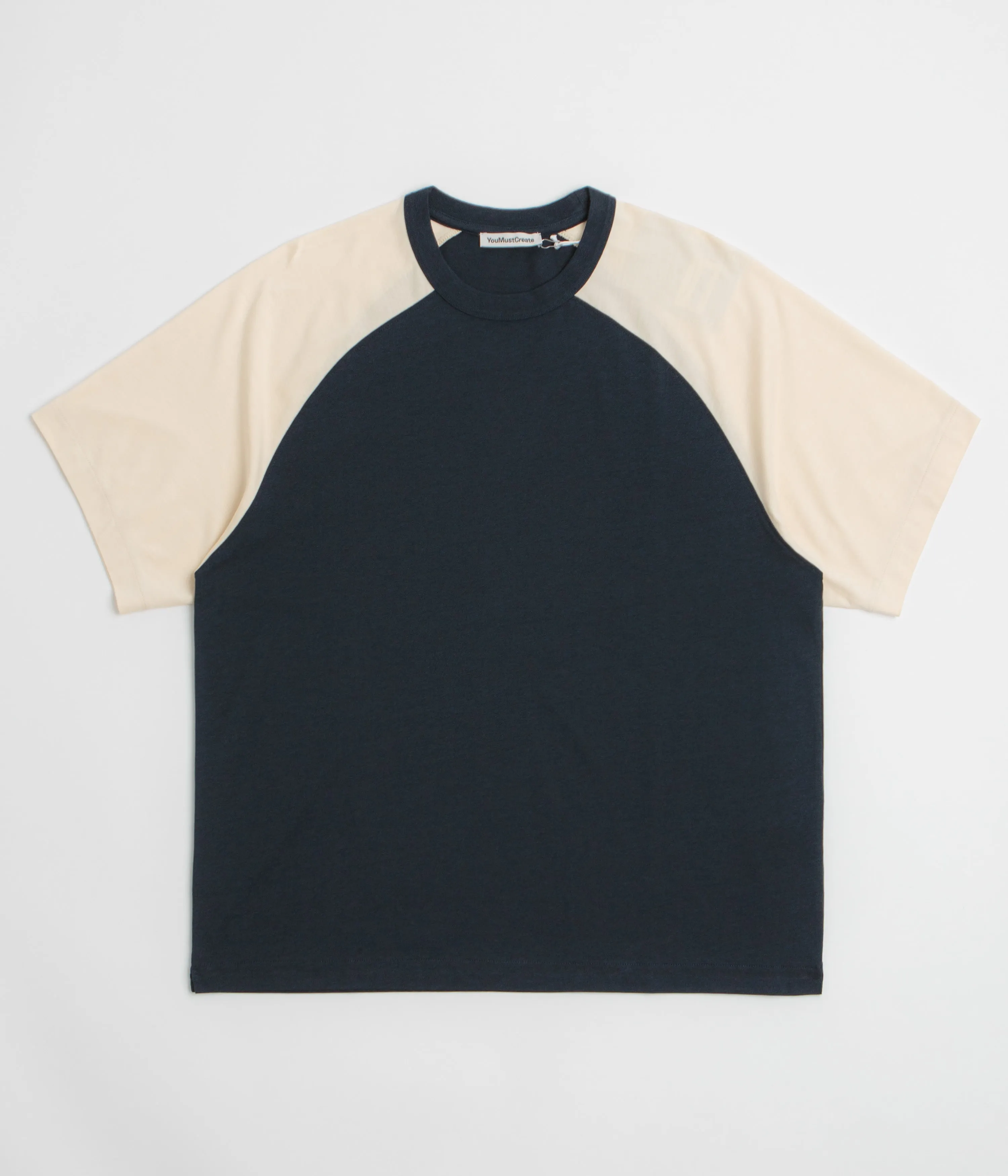 YMC Triple Raglan T Shirt - Navy