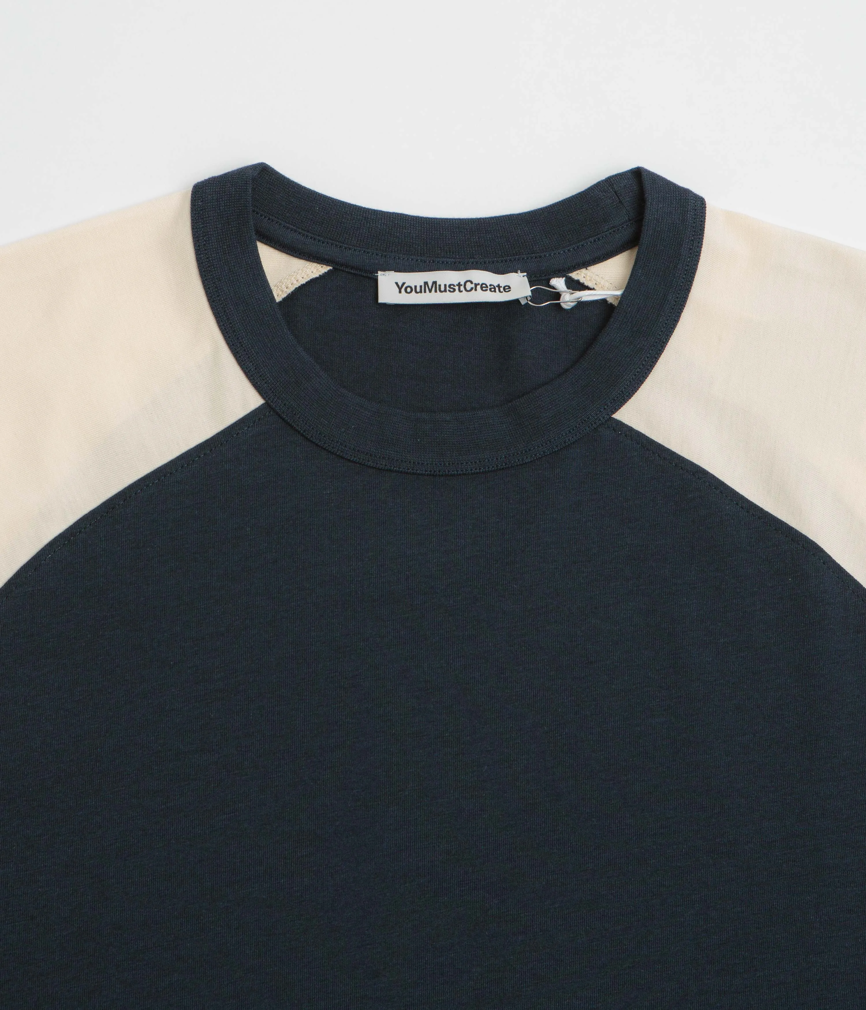YMC Triple Raglan T Shirt - Navy